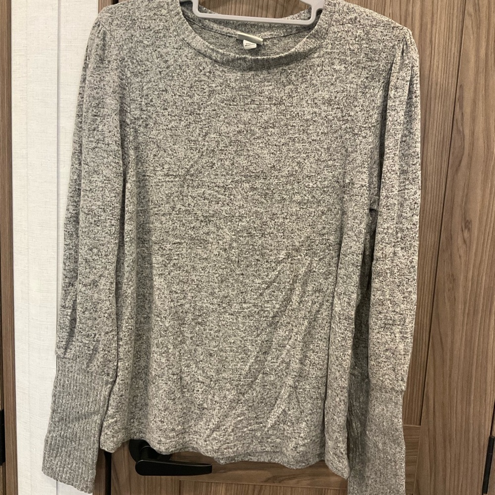 A New Day Womens Long Sleeve Thin Gray Sweater Size M